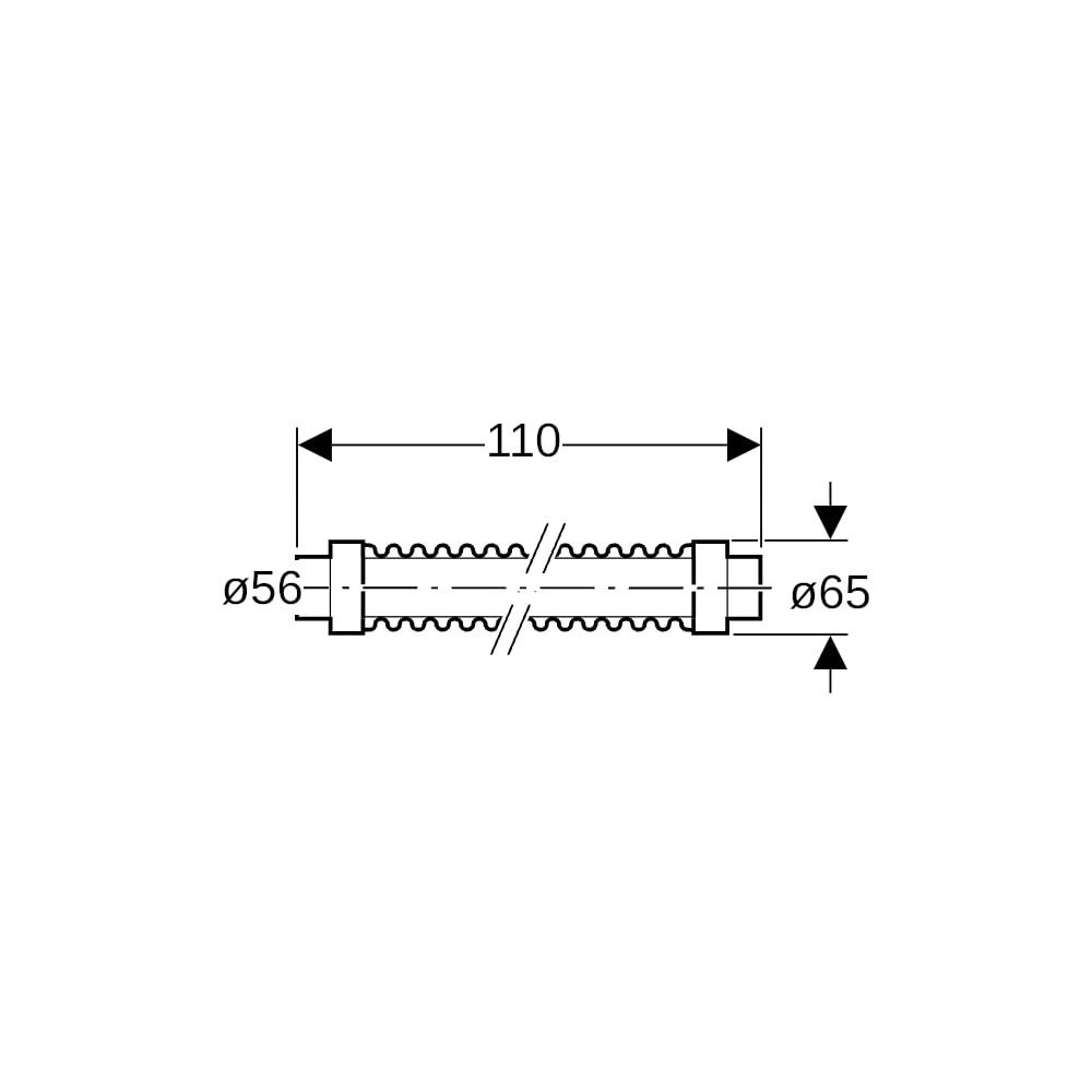 Geberit Pluvia Anschlussrohr biegbar Außendurchmesser 56mm... GEBERIT-363822001 4025416621423 (Abb. 5)