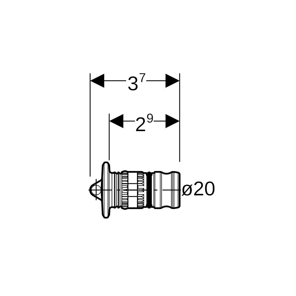 Geberit Mepla Rohr-Endstopfen PVDF, d 20mm... GEBERIT-622000005 4025416687368 (Abb. 5)