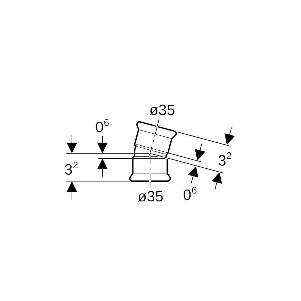 Geberit Mapress Edelstahl Bogen 15 Grad, Außendurchmesser 35mm... GEBERIT-36105 4024723361053 (Abb. 5)