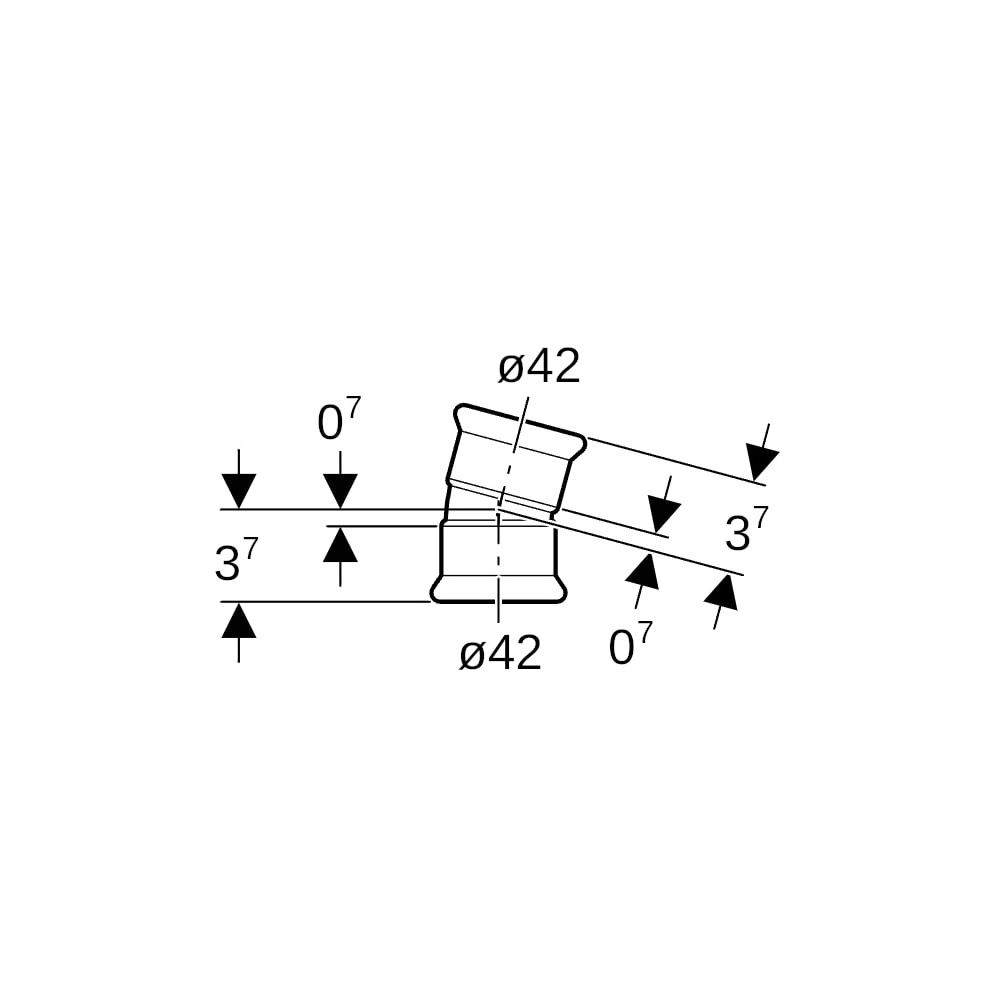 Geberit Mapress Edelstahl Bogen 15 Grad, Außendurchmesser 42mm... GEBERIT-36106 4024723361060 (Abb. 5)