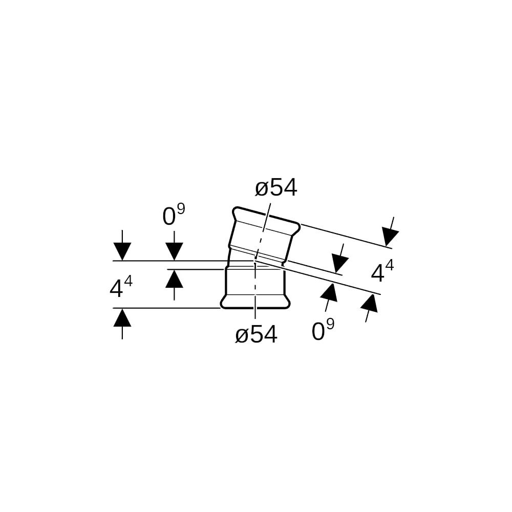 Geberit Mapress Edelstahl Bogen 15 Grad, Außendurchmesser 54mm... GEBERIT-36107 4024723361077 (Abb. 5)