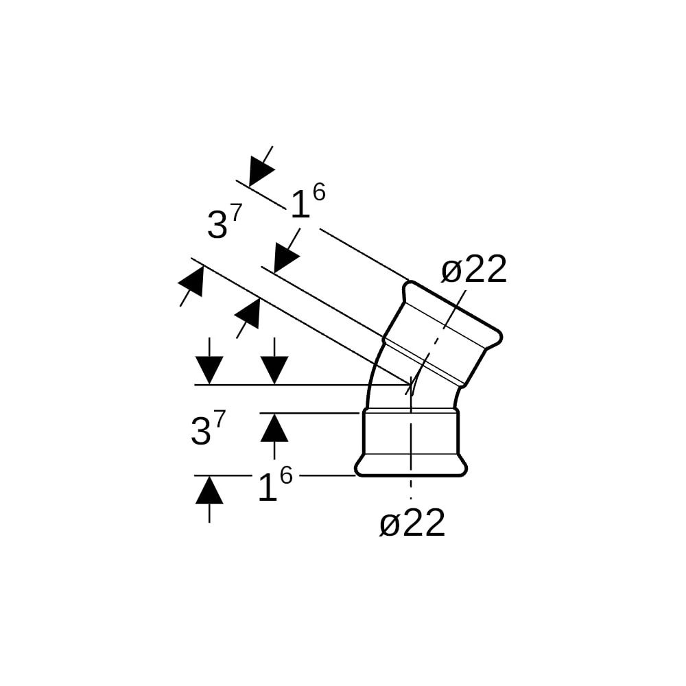 Geberit Mapress Edelstahl Bogen 30 Grad, Außendurchmesser 22mm... GEBERIT-36123 4024723361237 (Abb. 5)