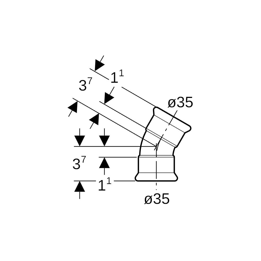Geberit Mapress Edelstahl Bogen 30 Grad, Außendurchmesser 35mm... GEBERIT-36125 4024723361251 (Abb. 5)