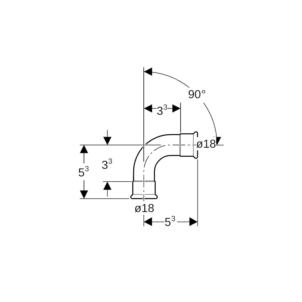 Geberit Mapress Edelstahl Bogen, Gas, 90 Grad, d 18mm... GEBERIT-34001 4024723340010 (Abb. 5)