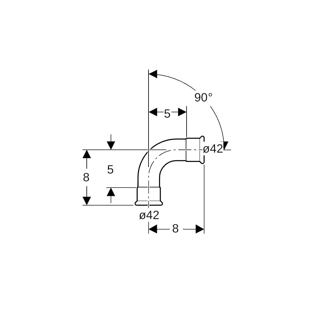 Geberit Mapress Edelstahl Bogen, Gas, 90 Grad, d 42mm... GEBERIT-34188 4024723341888 (Abb. 5)