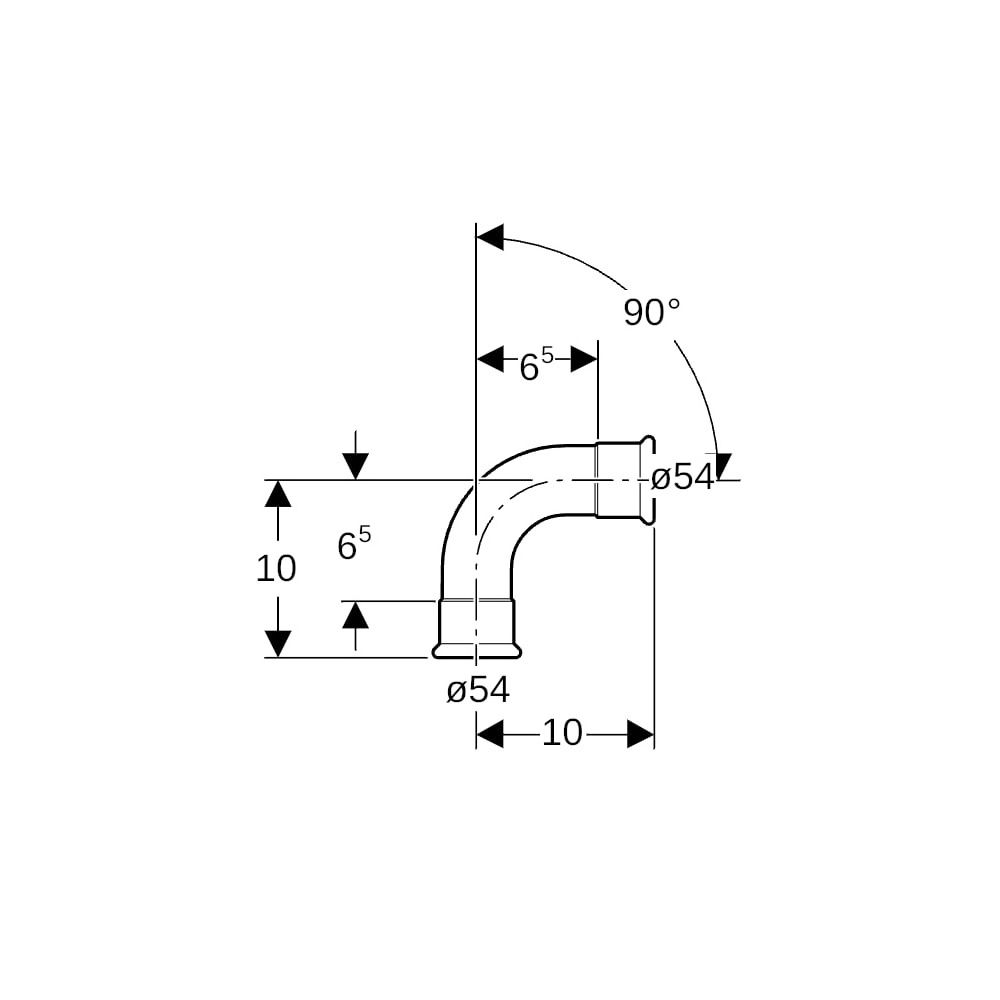 Geberit Mapress Edelstahl Bogen LABS-frei, 90 Grad, d 54mm... GEBERIT-81108 4024723811084 (Abb. 5)
