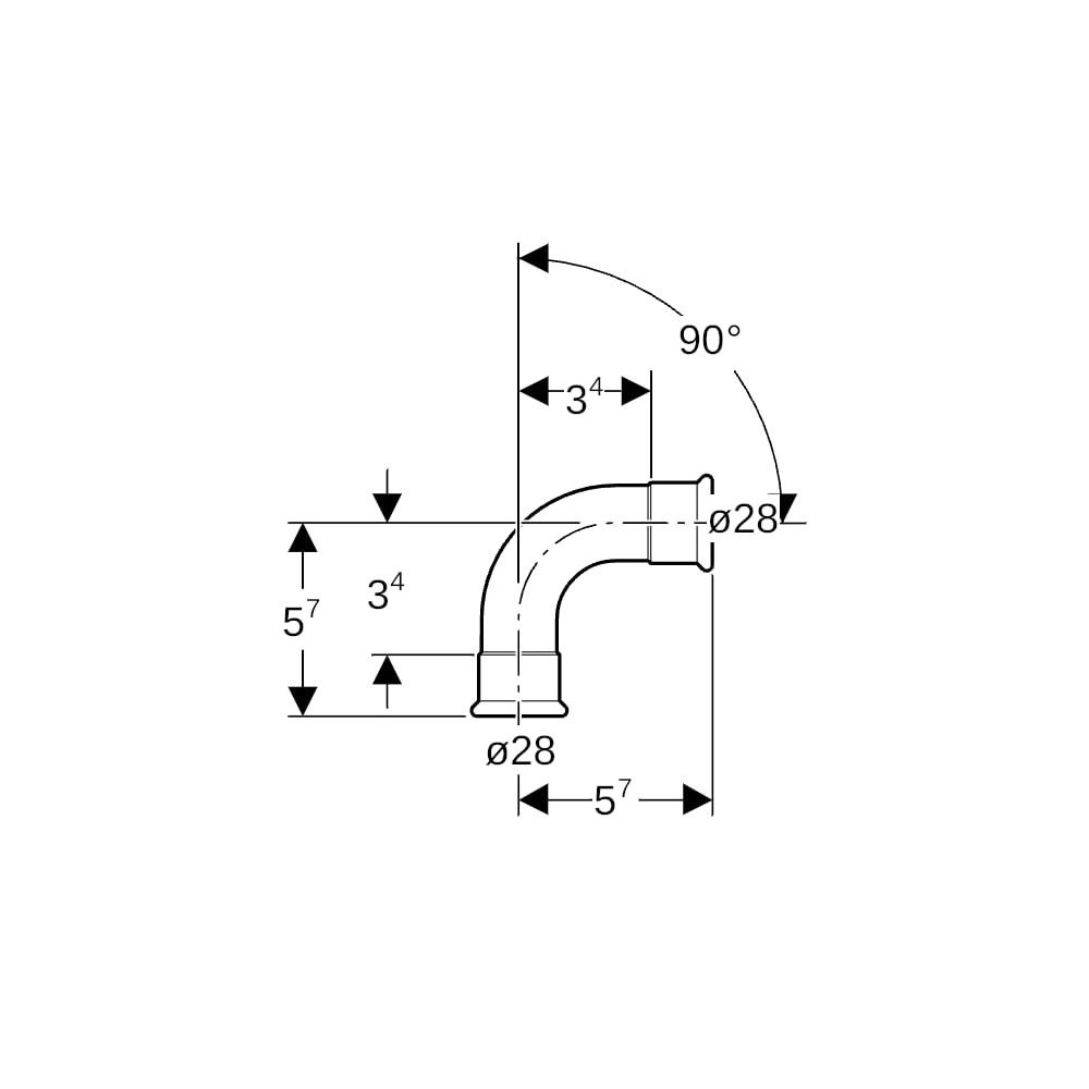 Geberit Mapress Kupfer Bogen 90 Grad, Außendurchmesser 28mm... GEBERIT-60105 4024723601050 (Abb. 5)