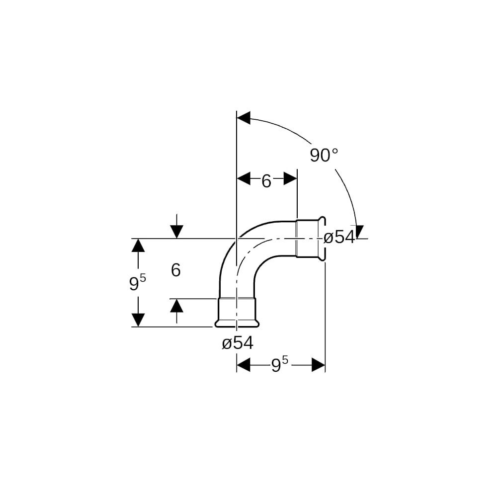 Geberit Mapress Kupfer Bogen Gas 90 Grad, Außendurchmesser 54mm... GEBERIT-34506 4024723345060 (Abb. 5)