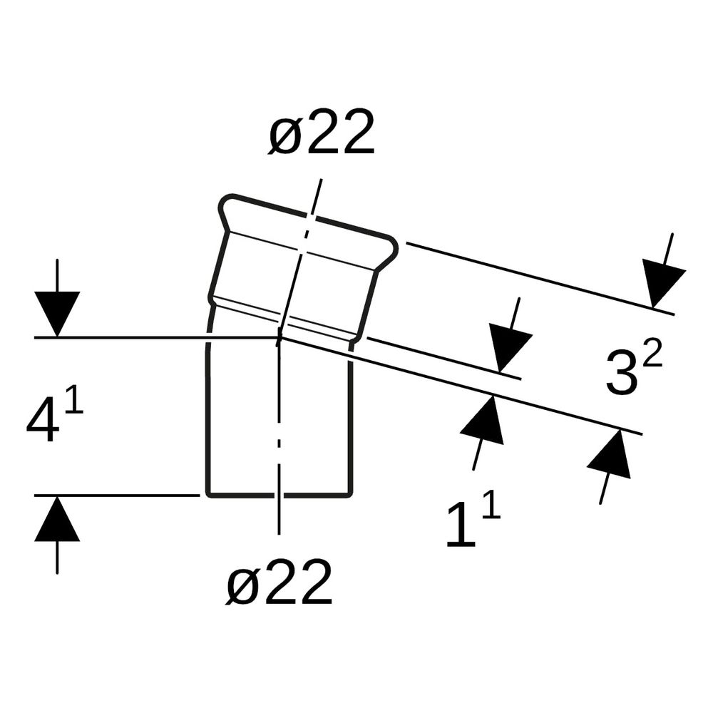 Geberit Mapress Edelstahl Bogen mit Einschubende 15 Grad, Außendurchmesser 22mm... GEBERIT-36113 4024723361138 (Abb. 8)