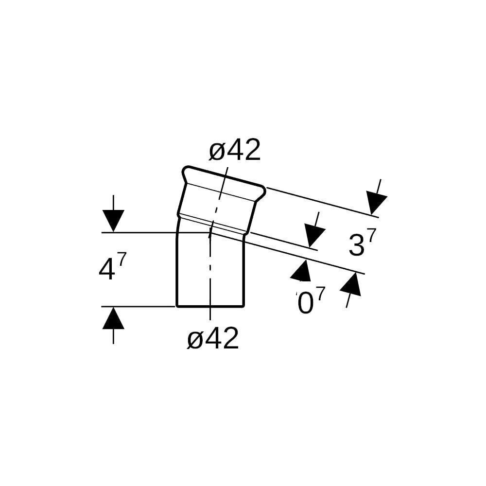 Geberit Mapress Edelstahl Bogen mit Einschubende 15 Grad, Außendurchmesser 42mm... GEBERIT-36116 4024723361169 (Abb. 5)