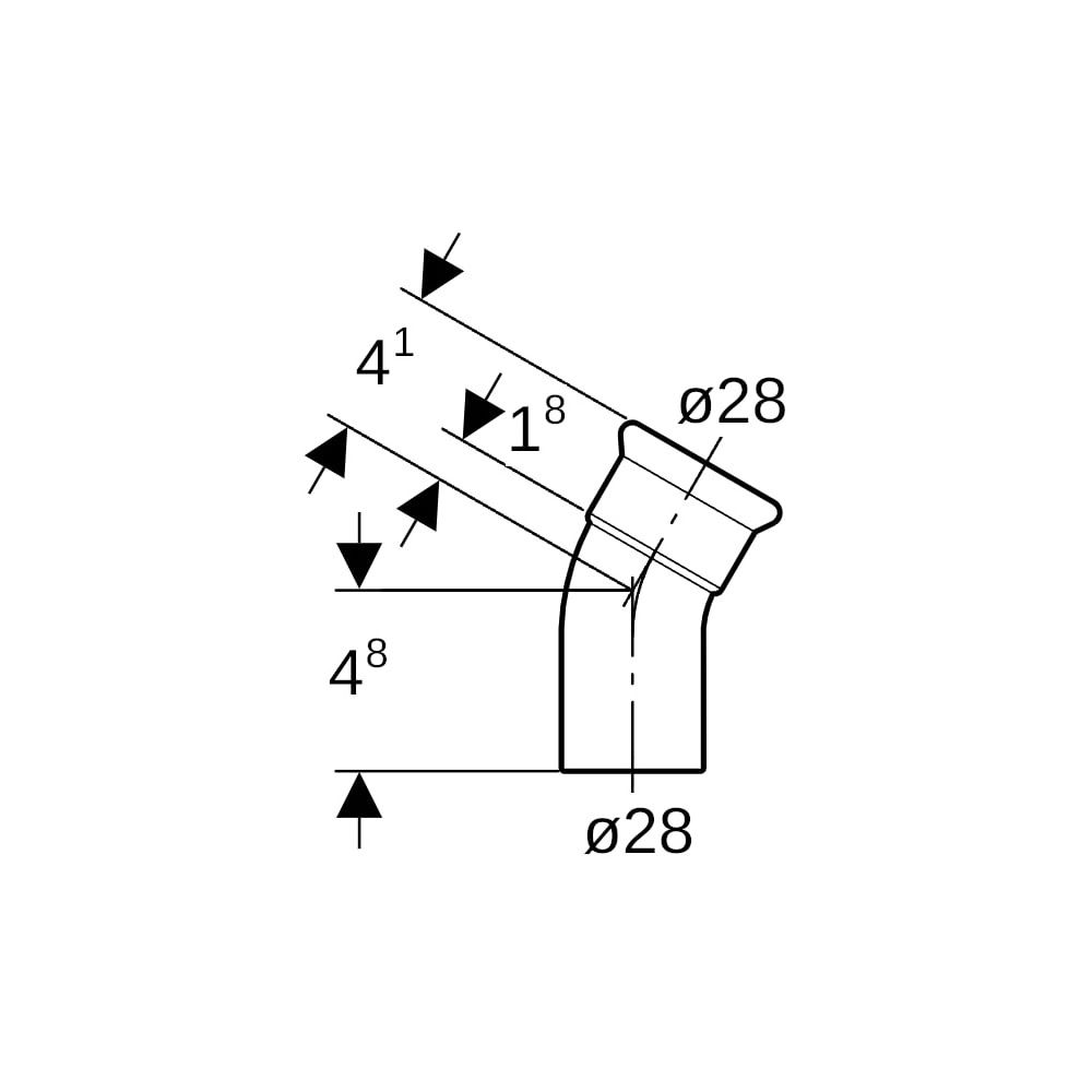 Geberit Mapress Edelstahl Bogen mit Einschubende 30 Grad, Außendurchmesser 28mm... GEBERIT-36134 4024723361343 (Abb. 5)
