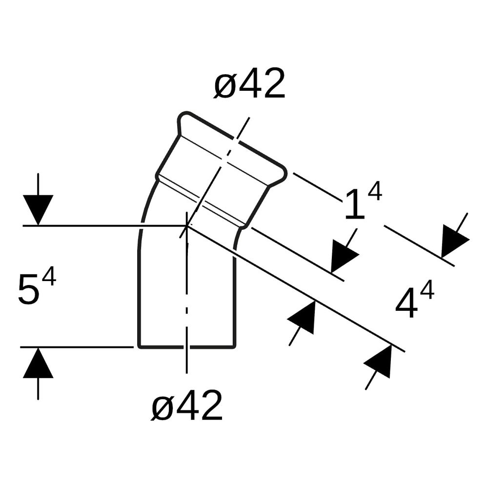 Geberit Mapress Edelstahl Bogen mit Einschubende 30 Grad, Außendurchmesser 42mm... GEBERIT-36136 4024723361367 (Abb. 8)