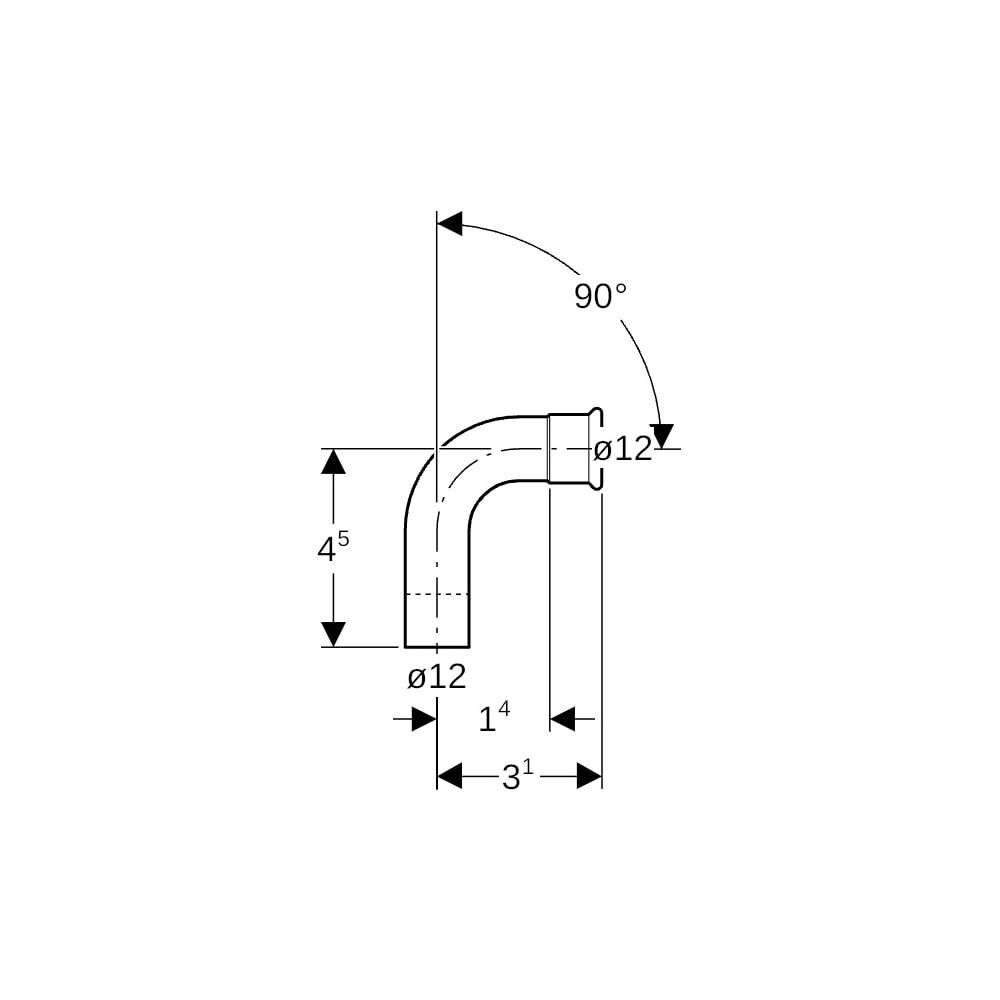 Geberit Mapress Edelstahl Bogen mit Einschubende 90 Grad, Außendurchmesser 12mm... GEBERIT-30301 4024723303015 (Abb. 5)