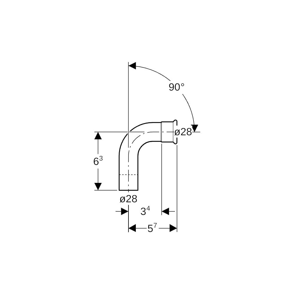 Geberit Mapress Edelstahl Bogen mit Einschubende 90 Grad, Außendurchmesser 28mm... GEBERIT-30305 4024723303053 (Abb. 5)
