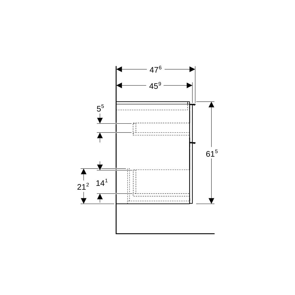 Geberit iCon Unterschrank für Waschtisch 2 Schubladen Waschtisch 60cm Sandgrau lack... GEBERIT-502303JL1 4025410942319 (Abb. 11)