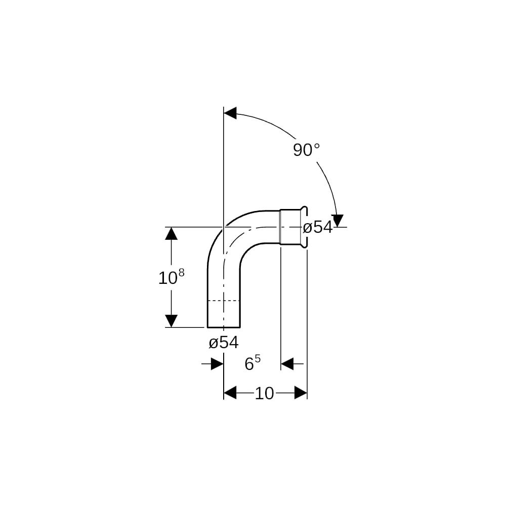 Geberit Mapress Therm Bogen mit Einschubende 90 Grad, d 54mm... GEBERIT-43308 4025410097156 (Abb. 4)