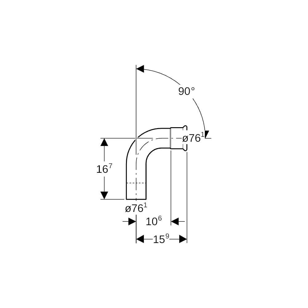 Geberit Mapress Therm Bogen mit Einschubende 90 Grad, d 76,1mm... GEBERIT-43309 4025410097163 (Abb. 4)