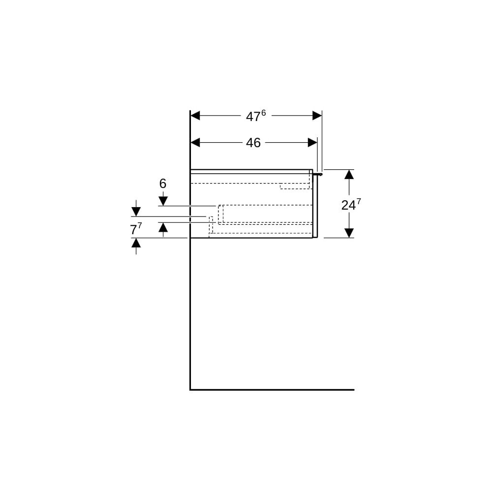 Geberit iCon Unterschrank für Waschtisch, 1 Schublade Waschtisch 75cm, Weiß, lackie... GEBERIT-502311012 4025410941473 (Abb. 11)