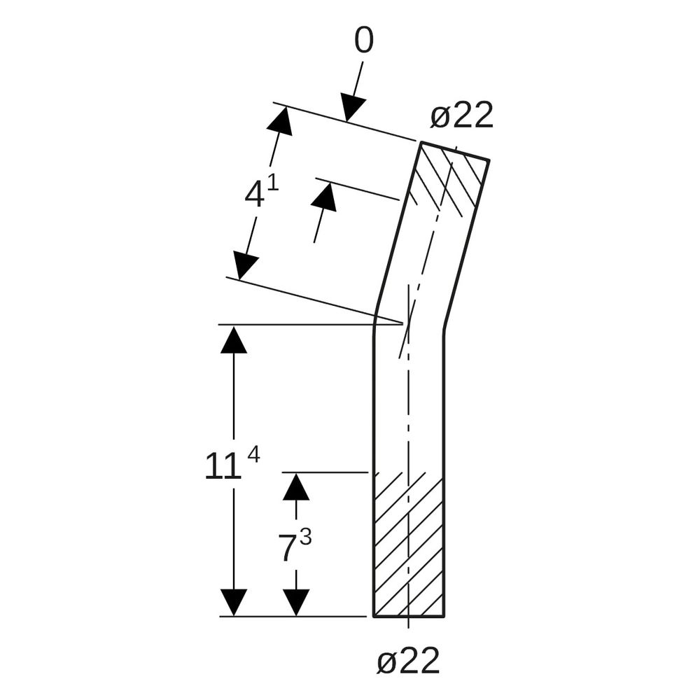 Geberit Mapress Edelstahl Passbogen 15 Grad, Außendurchmesser 22mm, 30894... GEBERIT-30894 4024723308942 (Abb. 6)