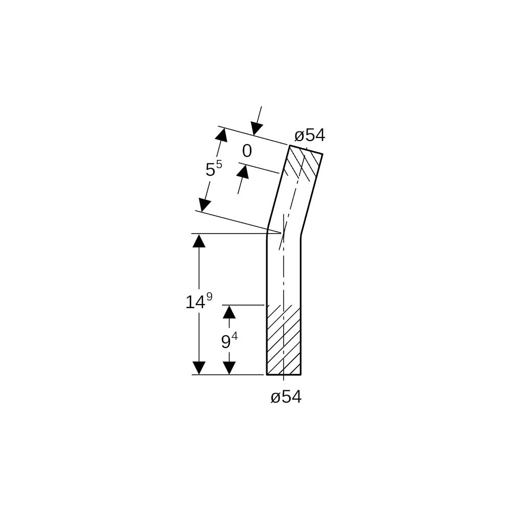 Geberit Mapress Edelstahl Passbogen 15 Grad, Außendurchmesser 54mm... GEBERIT-30908 4024723309086 (Abb. 5)