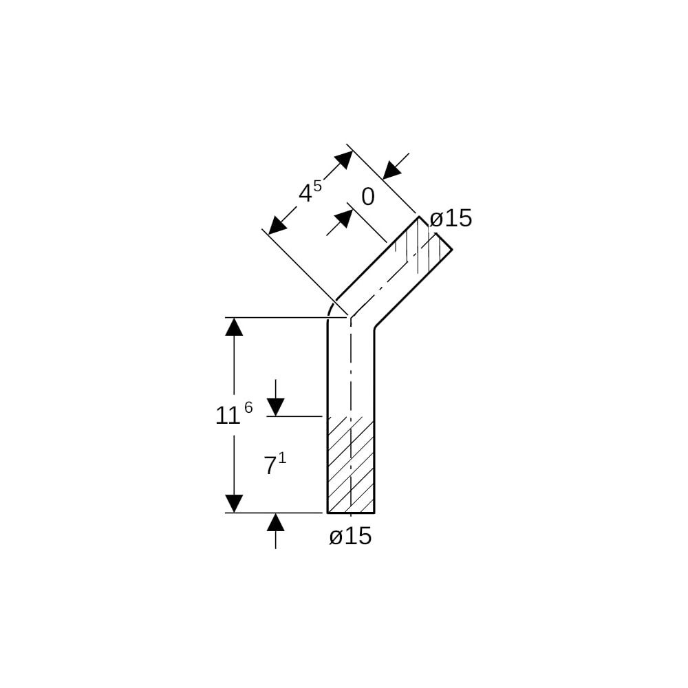 Geberit Mapress Edelstahl Passbogen 45 Grad, Außendurchmesser 15mm... GEBERIT-30872 4024723308720 (Abb. 5)