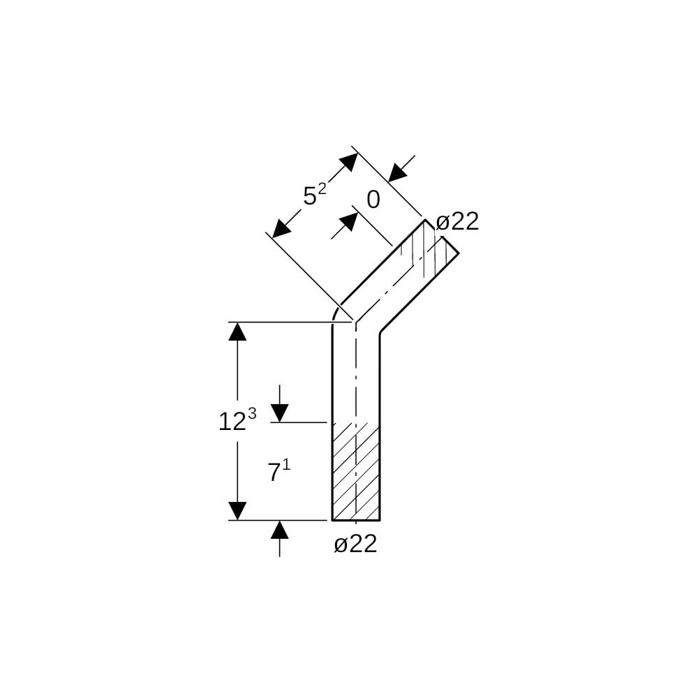 Geberit Mapress Edelstahl Passbogen 45 Grad, Außendurchmesser 22mm... GEBERIT-30874 4024723308744 (Abb. 5)