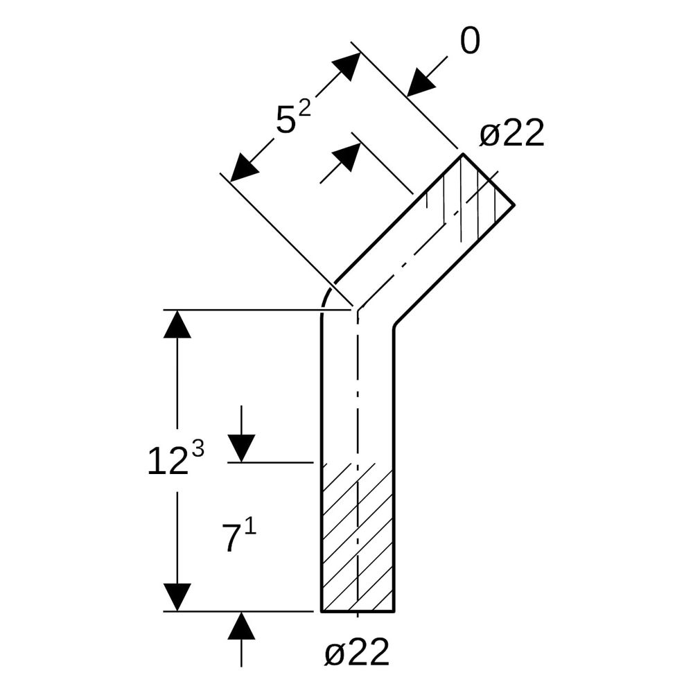 Geberit Mapress Edelstahl Passbogen 45 Grad, Außendurchmesser 22mm, 30874... GEBERIT-30874 4024723308744 (Abb. 6)
