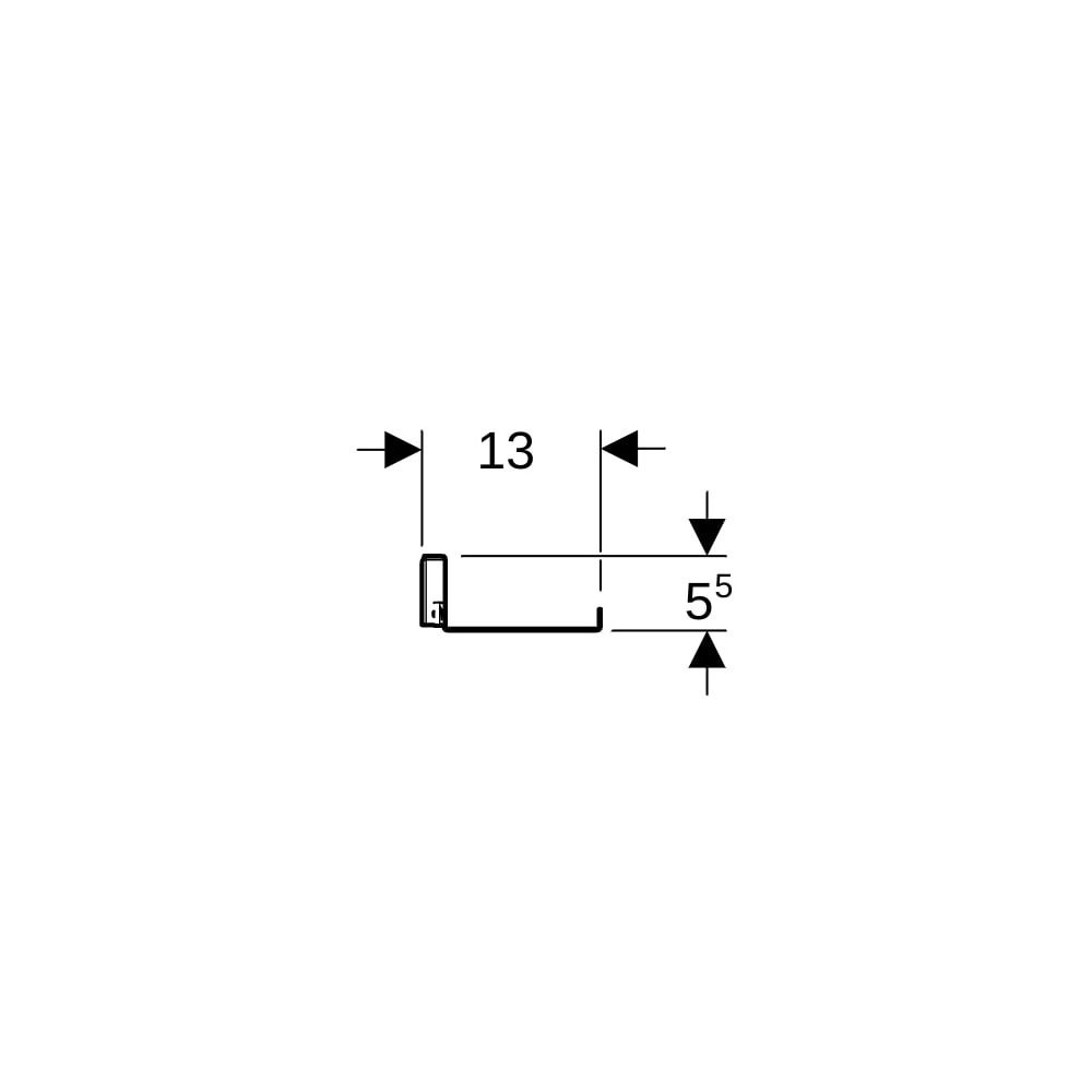 Geberit Wandablage 45x5,5x13cm, Weiß pulverbeschichtet matt... GEBERIT-502326013 4025410941817 (Abb. 9)