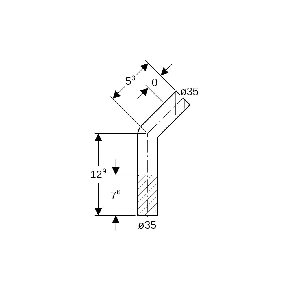 Geberit Mapress Edelstahl Passbogen 45 Grad, Außendurchmesser 35mm... GEBERIT-30876 4024723308768 (Abb. 5)