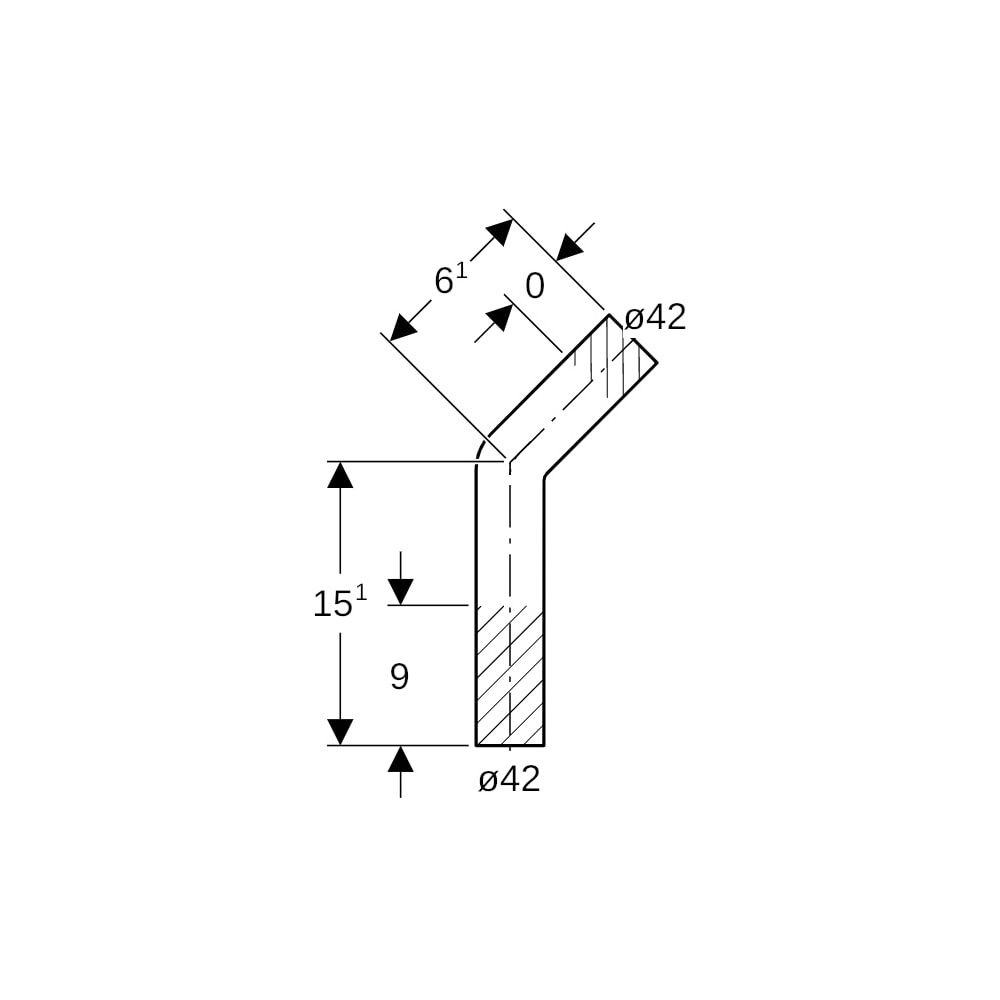 Geberit Mapress Edelstahl Passbogen 45 Grad, Außendurchmesser 42mm... GEBERIT-30877 4024723308775 (Abb. 5)