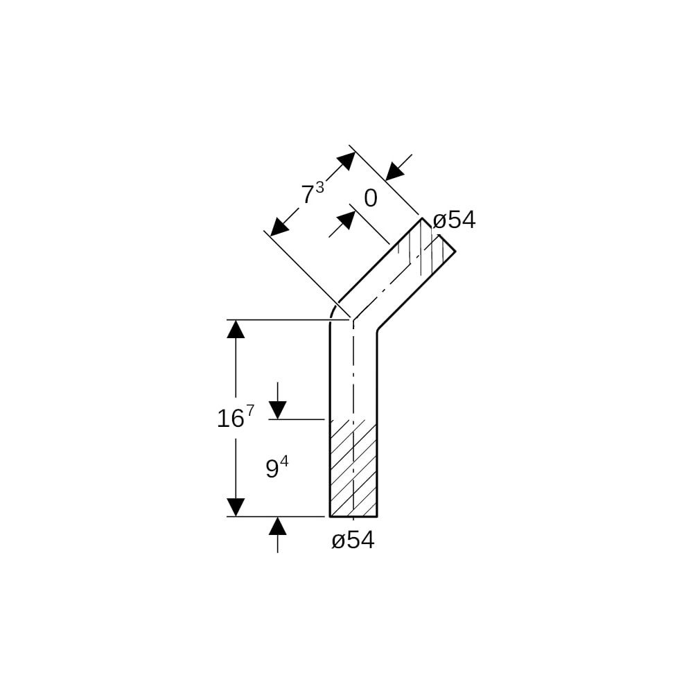 Geberit Mapress Edelstahl Passbogen 45 Grad, Außendurchmesser 54mm... GEBERIT-30878 4024723308782 (Abb. 5)