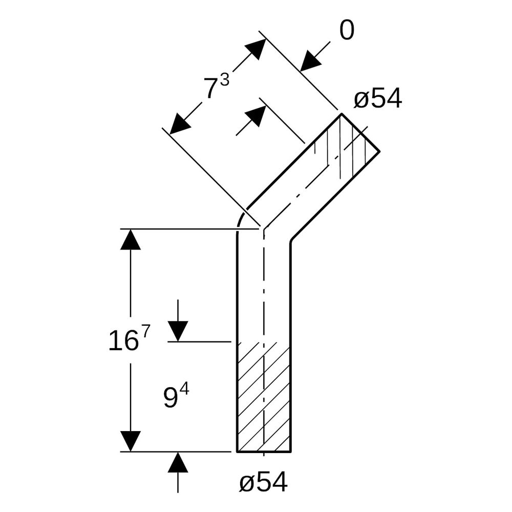 Geberit Mapress Edelstahl Passbogen 45 Grad, Außendurchmesser 54mm, 30878... GEBERIT-30878 4024723308782 (Abb. 6)