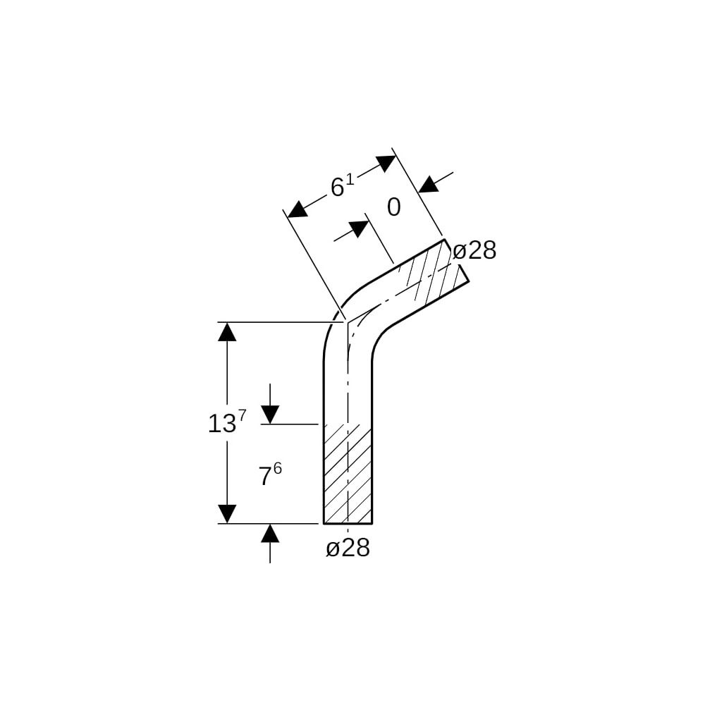 Geberit Mapress Edelstahl Passbogen 60 Grad, Außendurchmesser 28mm... GEBERIT-30955 4024723309550 (Abb. 5)