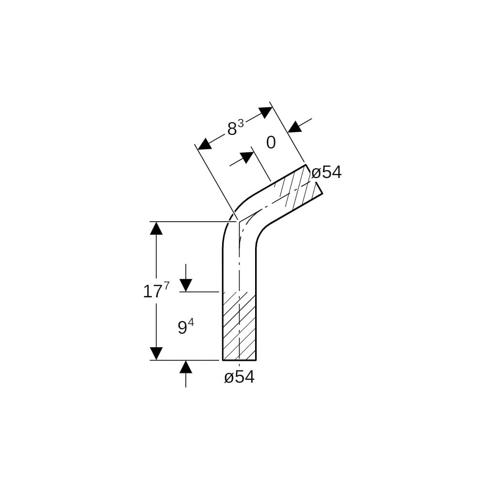 Geberit Mapress Edelstahl Passbogen 60 Grad, Außendurchmesser 54mm... GEBERIT-30958 4024723309581 (Abb. 5)