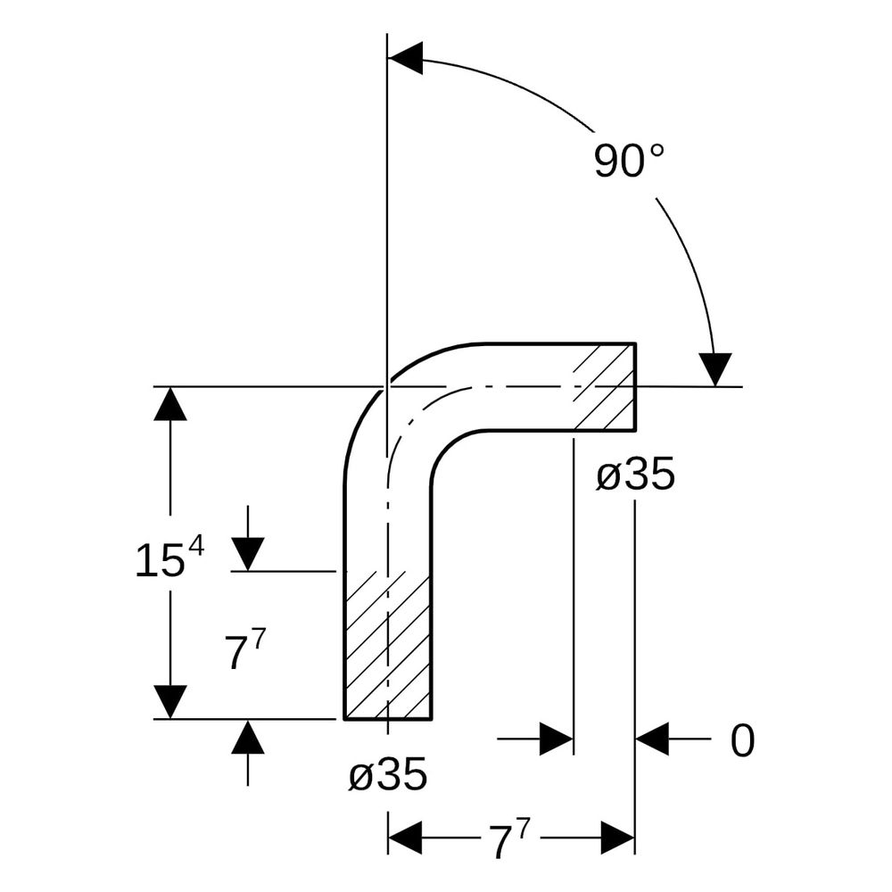 Geberit Mapress Edelstahl Passbogen 90 Grad, Außendurchmesser 35mm, 30406... GEBERIT-30406 4024723304067 (Abb. 6)