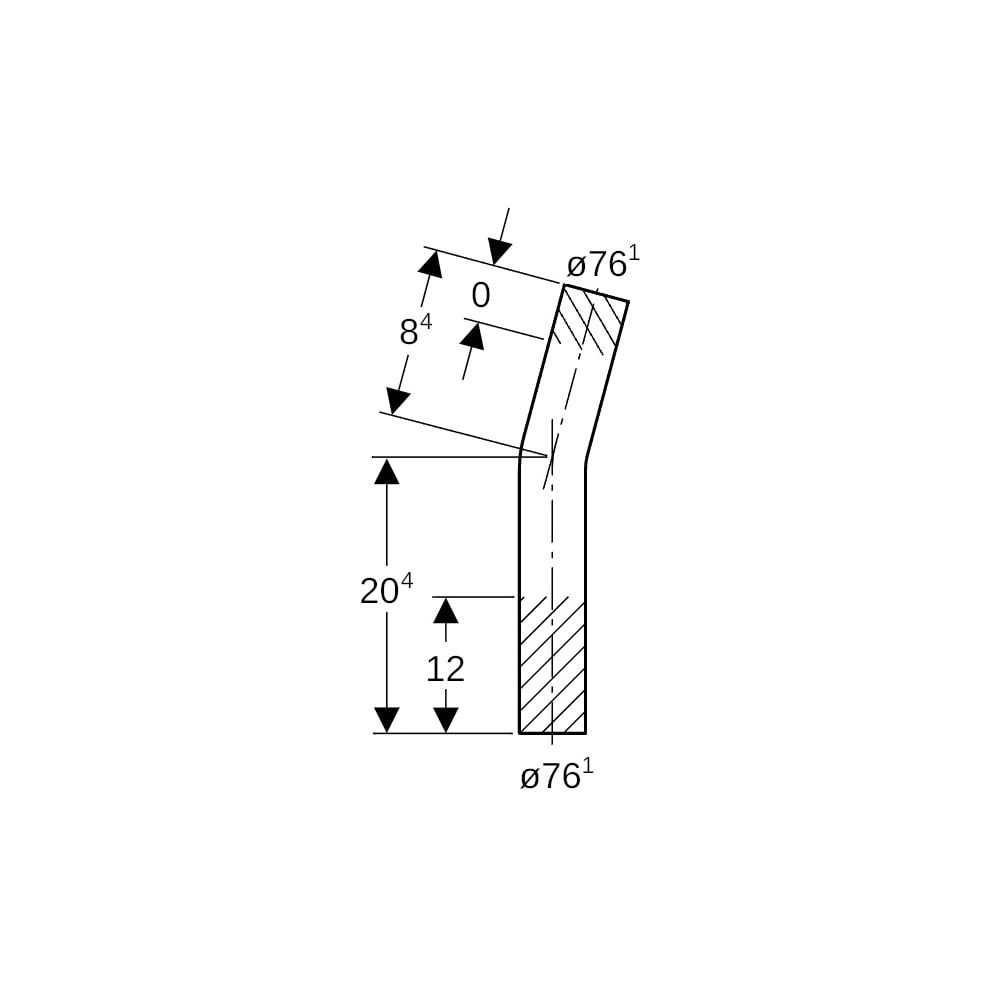 Geberit Mapress Edelstahl Passbogen 15 Grad, Außendurchmesser 76,1mm... GEBERIT-30009 4024723300090 (Abb. 5)