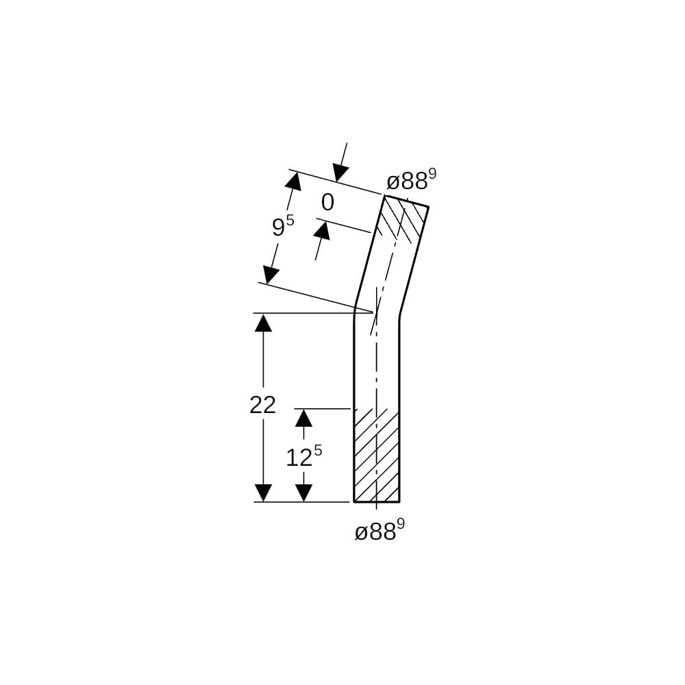 Geberit Mapress Edelstahl Passbogen 15 Grad, Außendurchmesser 88,9mm... GEBERIT-30010 4024723300106 (Abb. 5)