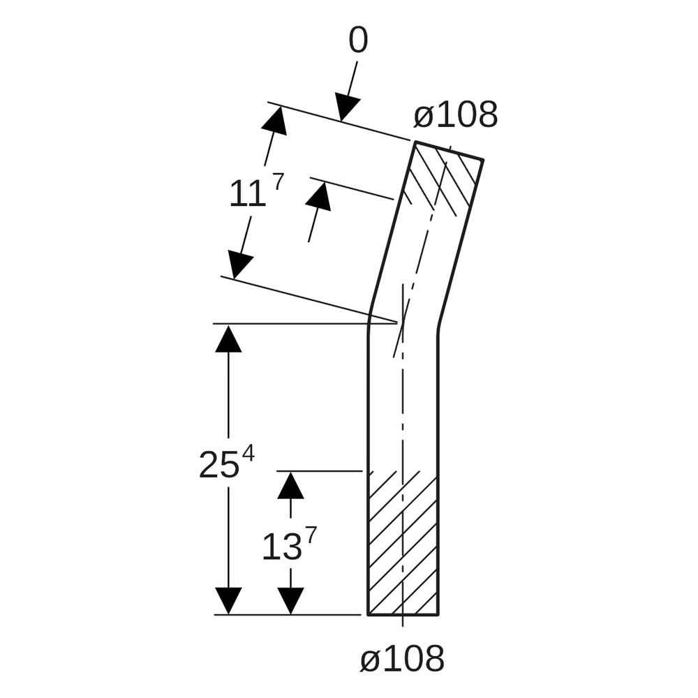 Geberit Mapress Edelstahl Passbogen 15 Grad, Außendurchmesser 108mm, 30011... GEBERIT-30011 4024723300113 (Abb. 6)