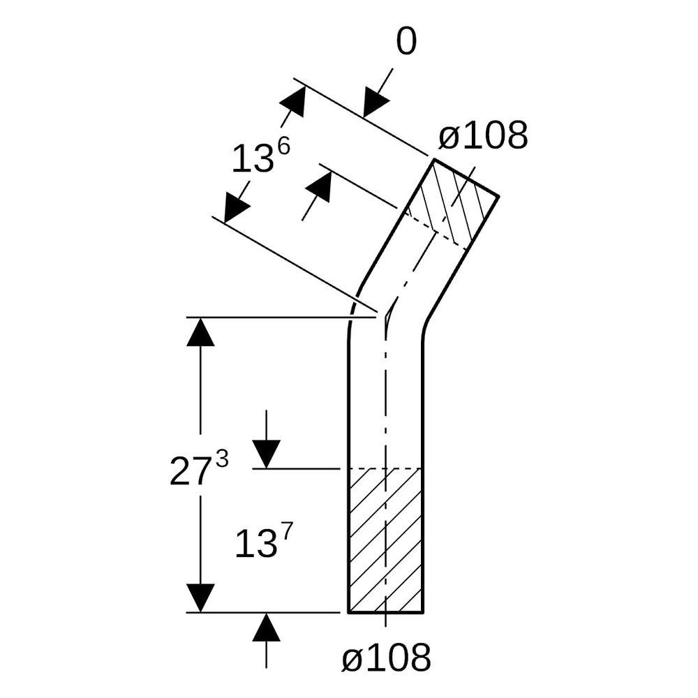 Geberit Mapress Edelstahl Passbogen 30 Grad, Außendurchmesser 108mm, 30031... GEBERIT-30031 4024723300311 (Abb. 6)