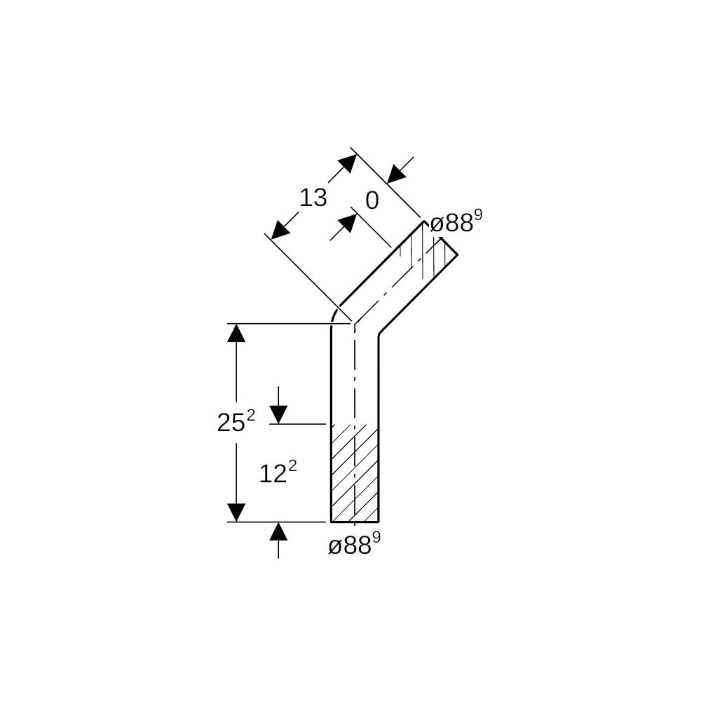 Geberit Mapress Edelstahl Passbogen 45 Grad, Außendurchmesser 88,9mm... GEBERIT-30050 4024723300502 (Abb. 5)