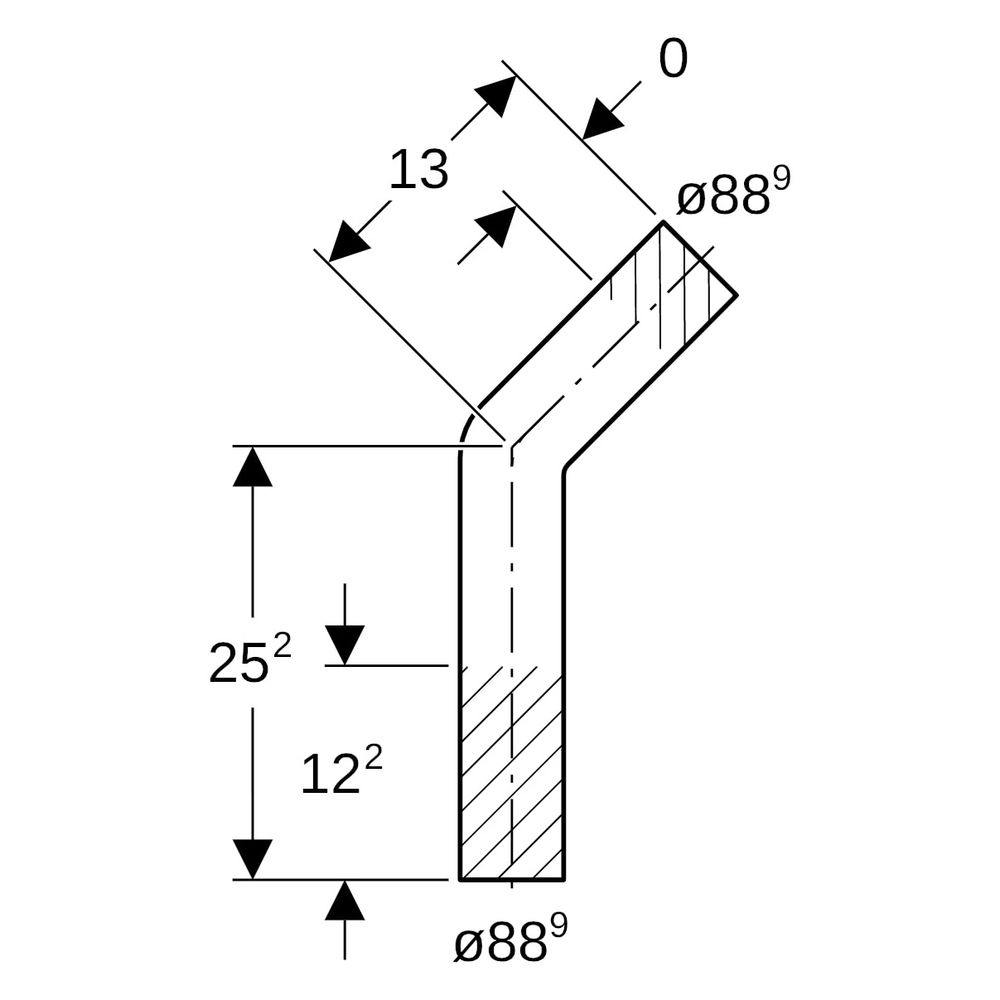 Geberit Mapress Edelstahl Passbogen 45 Grad, Außendurchmesser 88,9mm, 30050... GEBERIT-30050 4024723300502 (Abb. 6)