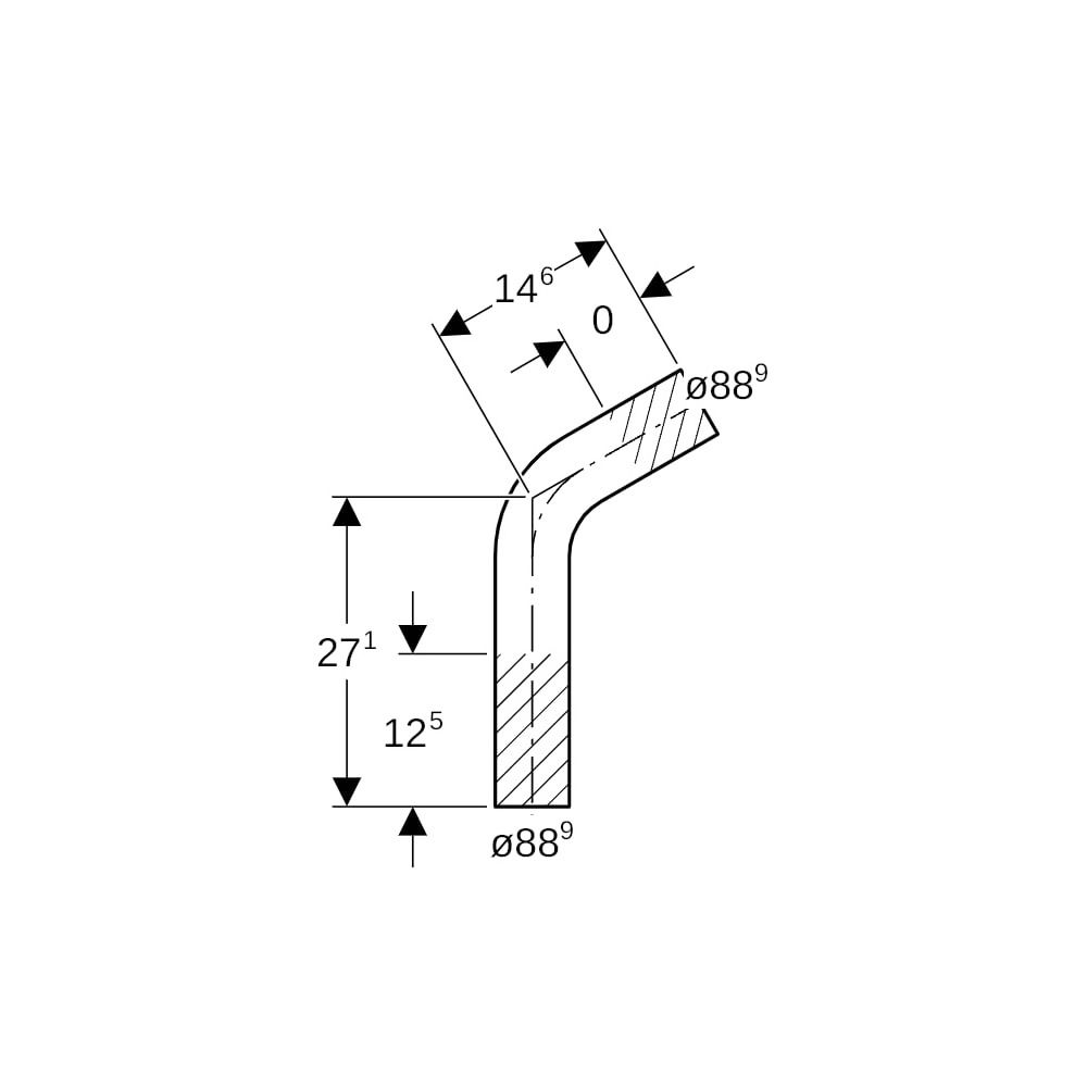Geberit Mapress Edelstahl Passbogen 60 Grad, Außendurchmesser 88,9mm... GEBERIT-30070 4024723300700 (Abb. 5)
