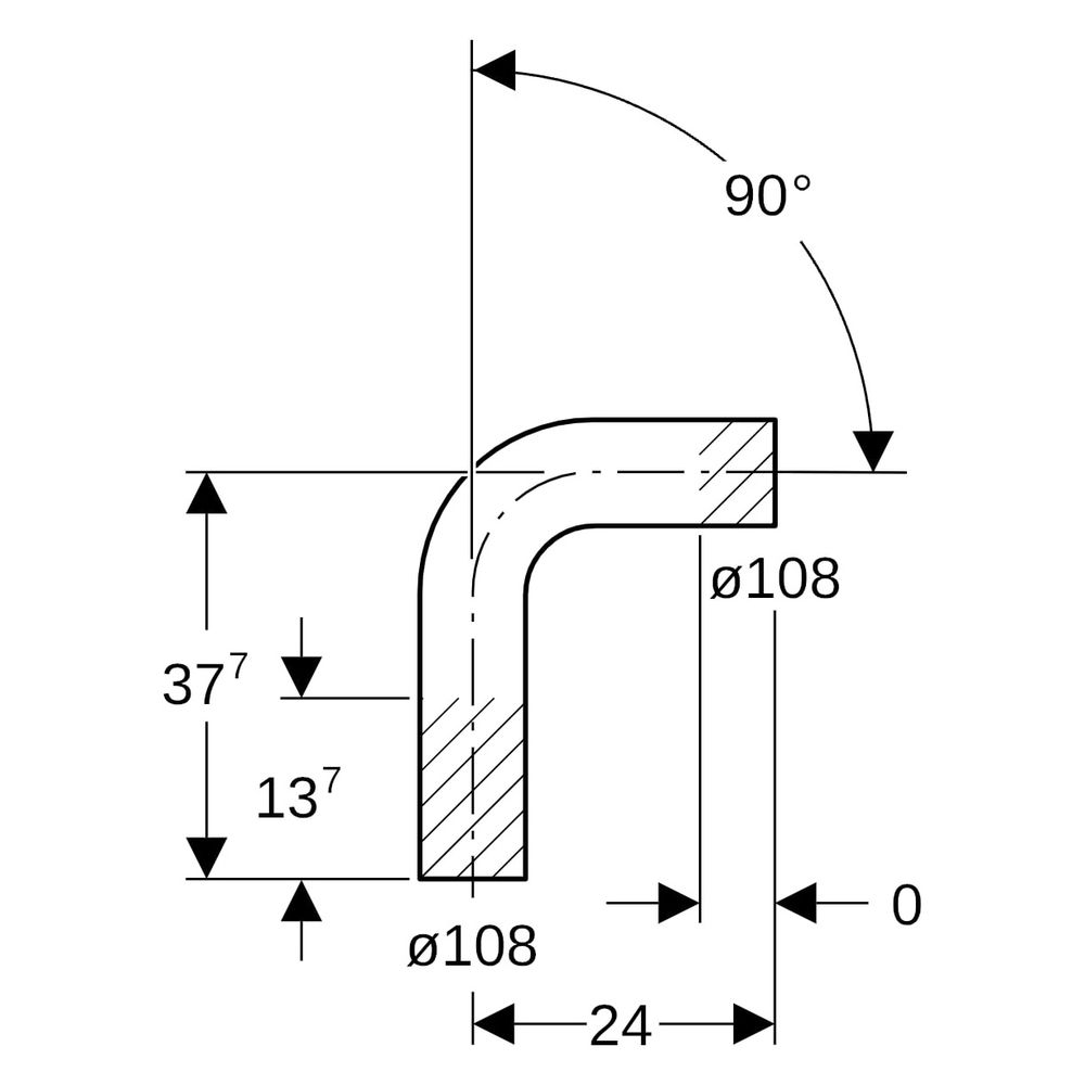Geberit Mapress Edelstahl Passbogen 90 Grad, Außendurchmesser 108mm, 30091... GEBERIT-30091 4024723300915 (Abb. 6)