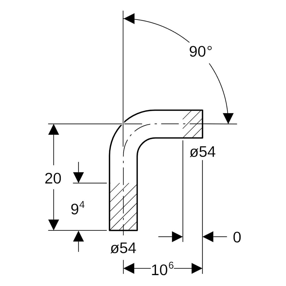 Geberit Passbogen Mapress, 90 Grad, DN 50, 54mm, Kupfer, 60088... GEBERIT-60088 4024723600886 (Abb. 6)