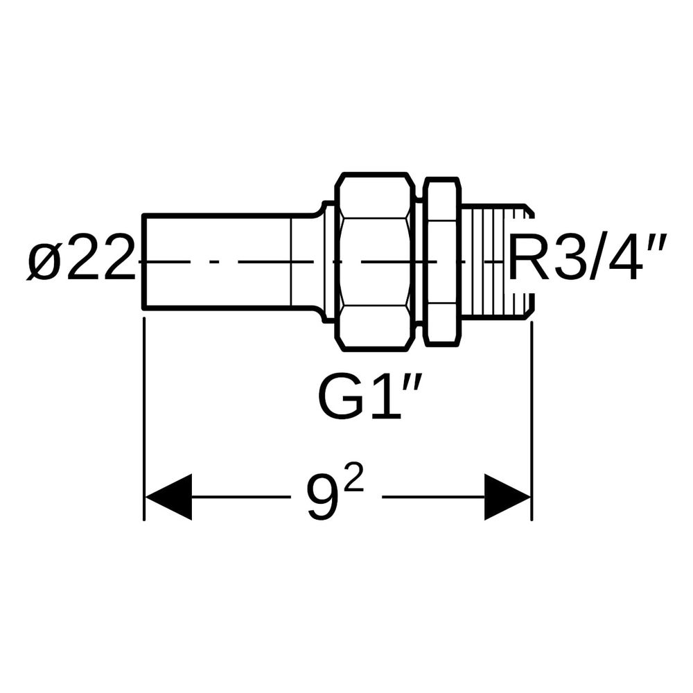 Geberit Mapress Edelstahl Übergangsverschraubung mit Außengewinde und Einschubende D 22m... GEBERIT-35405 4024723354055 (Abb. 7)