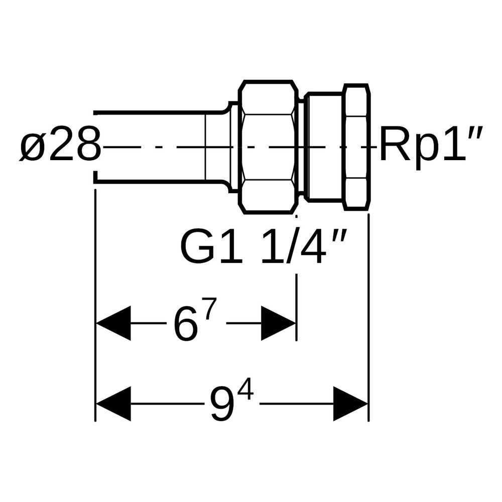 Geberit Mapress Edelstahl Übergangsverschraubung mit Innengewinde und Einschubende D 28m... GEBERIT-35386 4024723353867 (Abb. 7)