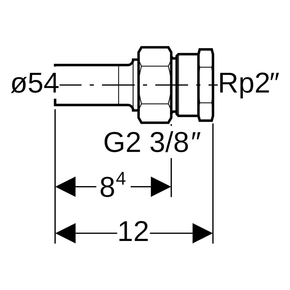 Geberit Mapress Edelstahl Übergangsverschraubung mit Innengewinde und Einschubende D 54m... GEBERIT-35389 4024723353898 (Abb. 7)