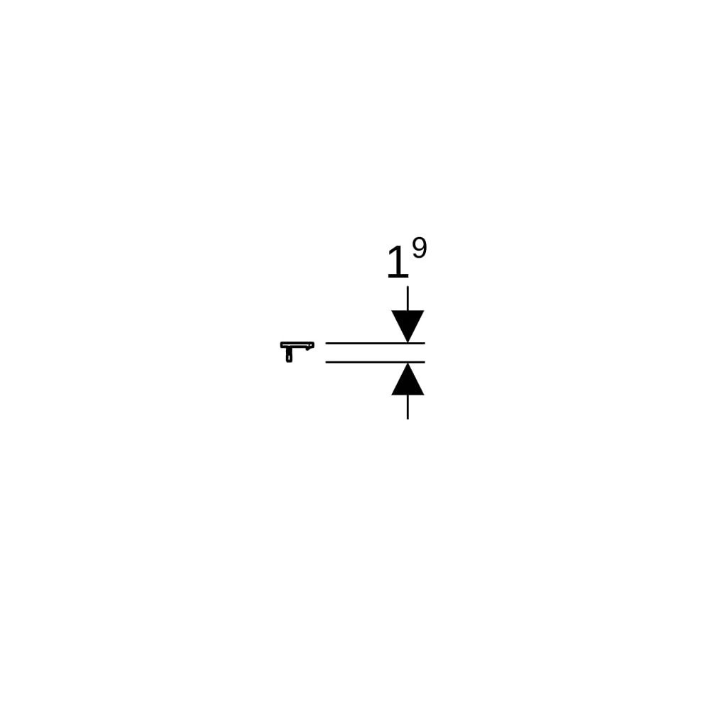 Geberit iCon Griff Hochglanz verchromt, Breite 36,7cm... GEBERIT-502356001 4025410944313 (Abb. 9)