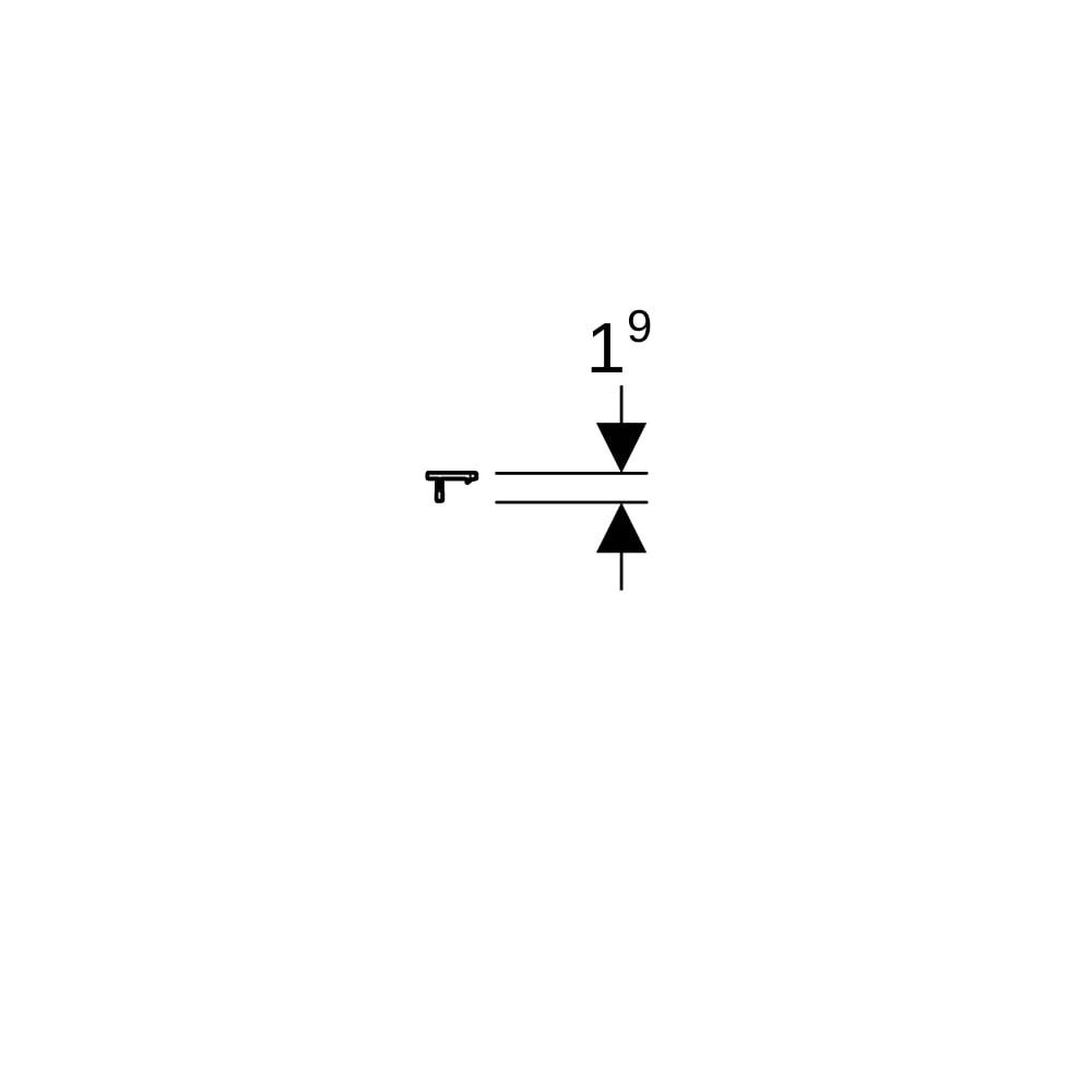 Geberit iCon Griff Sandgrau/pulverbeschichtet matt, Breite 44,7cm... GEBERIT-502357JL1 4025410944535 (Abb. 9)