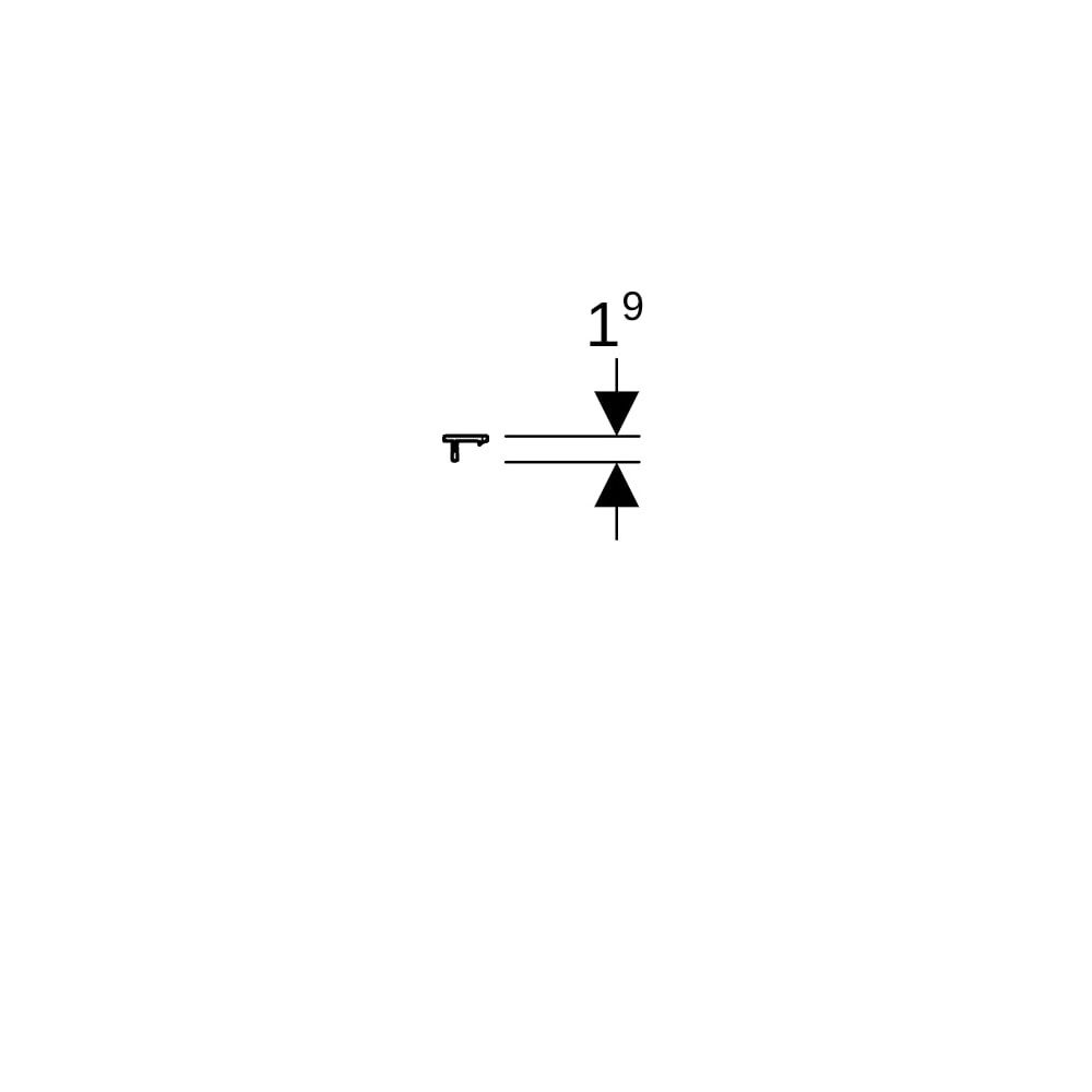 Geberit iCon Griff Lava/pulverbeschichtet matt, Breite 73,7cm... GEBERIT-502360JK1 4025410944580 (Abb. 9)